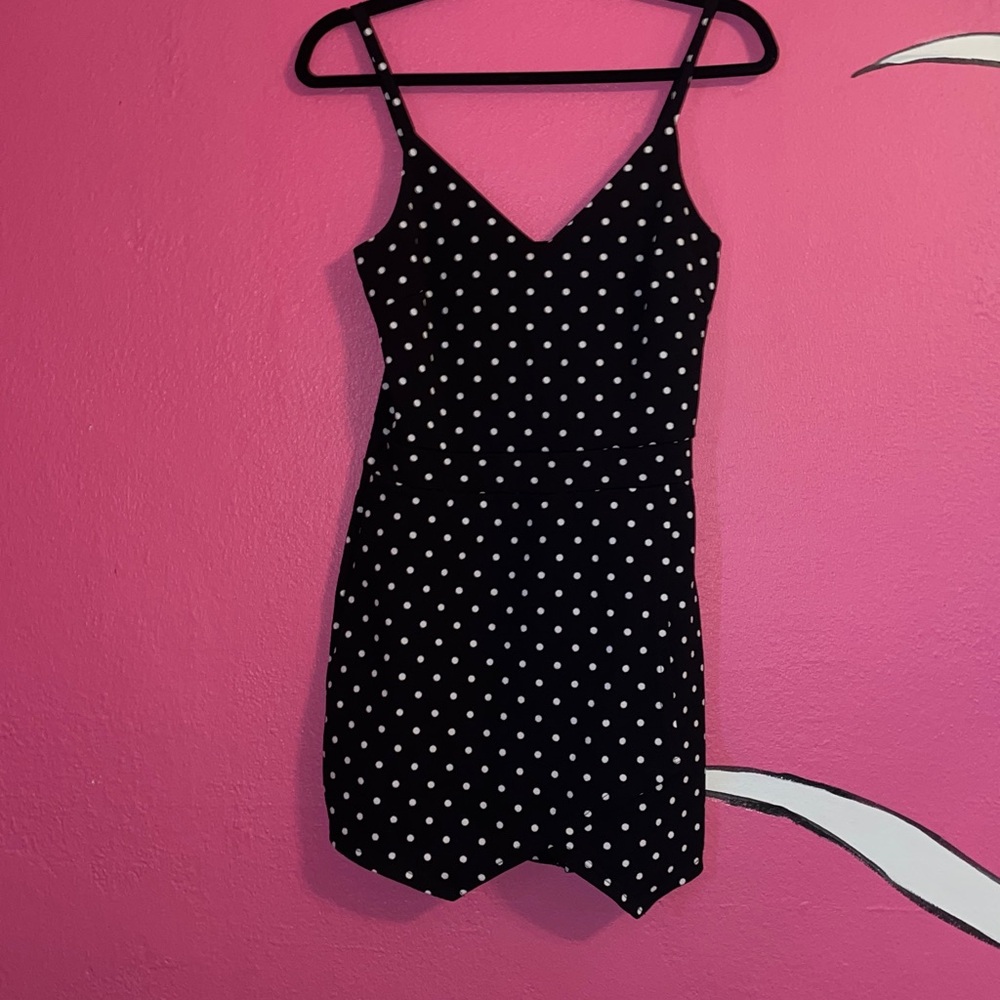 Black Polka Dot romper